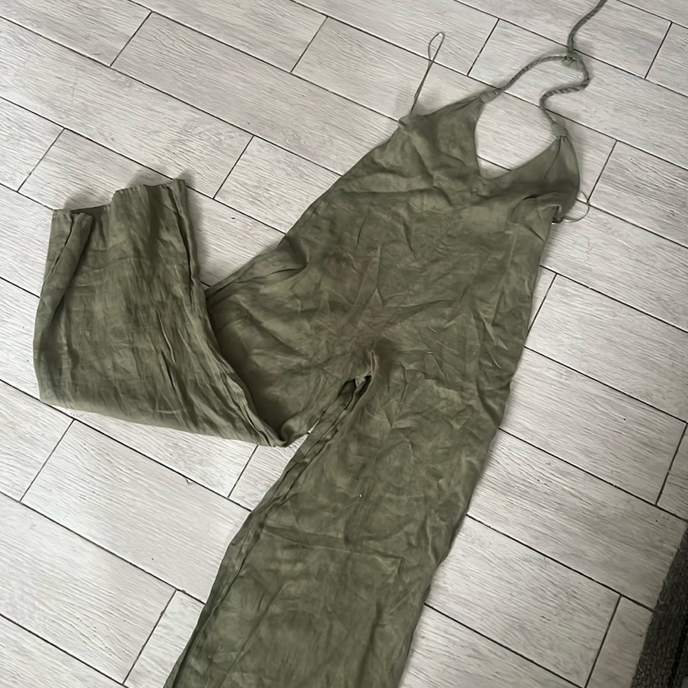 Zara Green Linen Jumper
